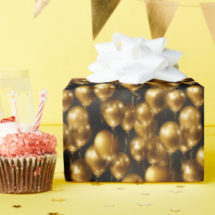 Elegantes Goldballon-Fliesenmuster Geschenkpapier