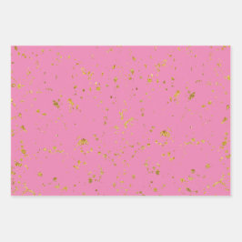 Elegantes, goldbedrucktes Muster für Splashes und  Geschenkpapier Set