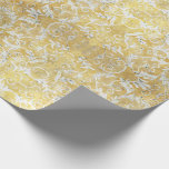 Elegantes Golddamast-Muster Geschenkpapier<br><div class="desc">Dieses elegantes Gold farbige Damastmuster macht ein reizendes Papier für ein Hochzeitsgeschenk oder anderen besonderen Anlass.</div>