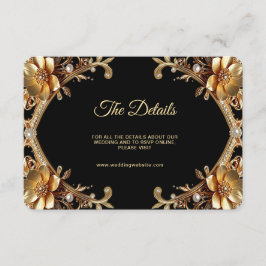 Elegantes Golddetail Begleitkarte