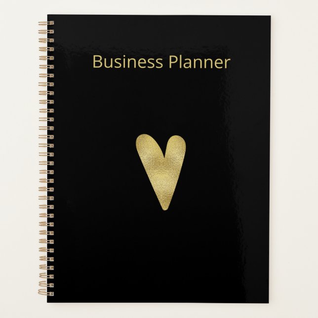 Elegantes Golden Black Business Planer (Vorderseite)