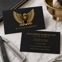 Elegantes Golden Eagle-Barbier Shop-Logo Hairstyli