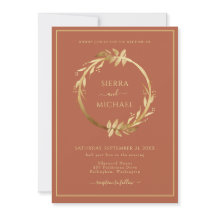 Elegantes Golden Foliage Terracotta Rust Wedding