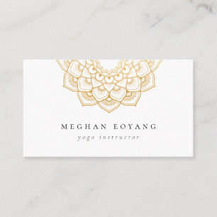 Elegantes Golden Mandala Logo Visitenkarte