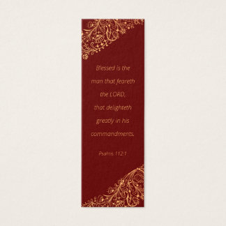Elegantes Golden Pattern Bible Quote Lesezeichen