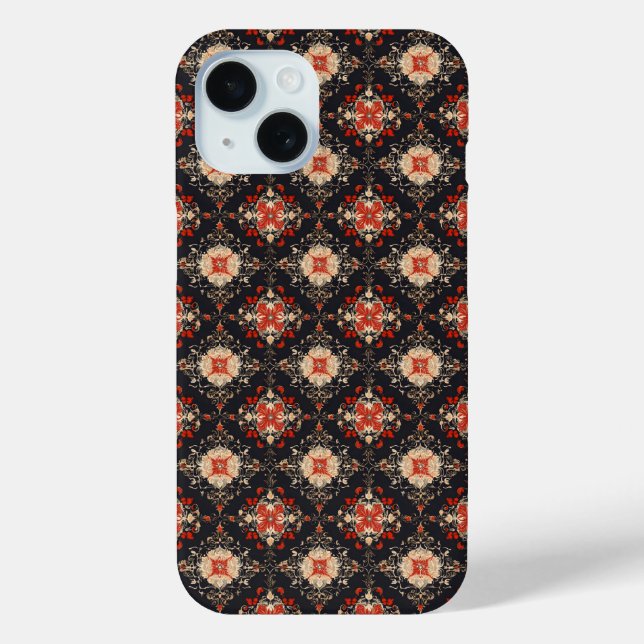 Elegantes Golden Persian Muster Case-Mate iPhone Hülle (Rückseite)