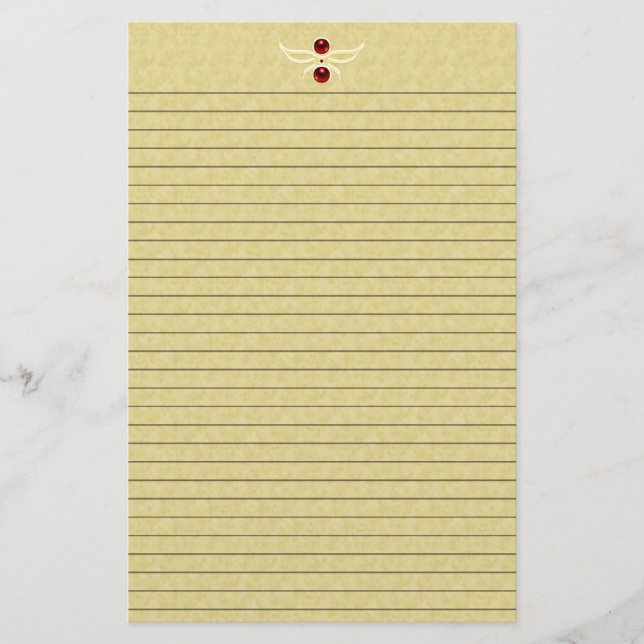 Elegantes Golden Stationery mit optionalen Linien Briefpapier (Vorderseite)