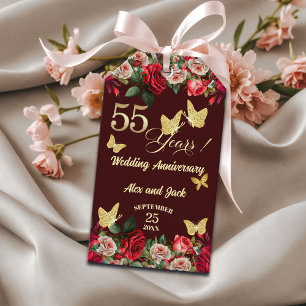 Elegantes goldenes 55. Hochzeitsjubiläum Geschenkanhänger