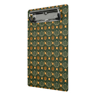 Elegantes goldenes bohemianisches Ornamentmuster Mini Klemmbrett