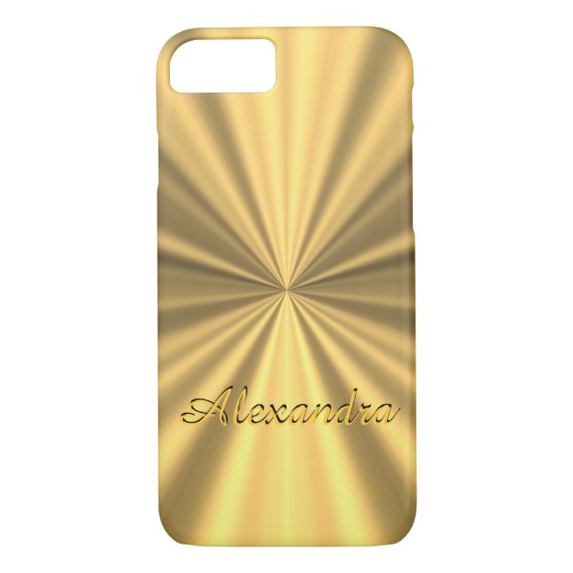 Elegantes Goldenes des personalisierten Chic Case-Mate iPhone Hülle (Rückseite)