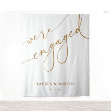 Elegantes Goldenes Drehbuch Wir sind Verlobte Enga