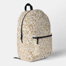Elegantes goldenes florales botanisches Muster