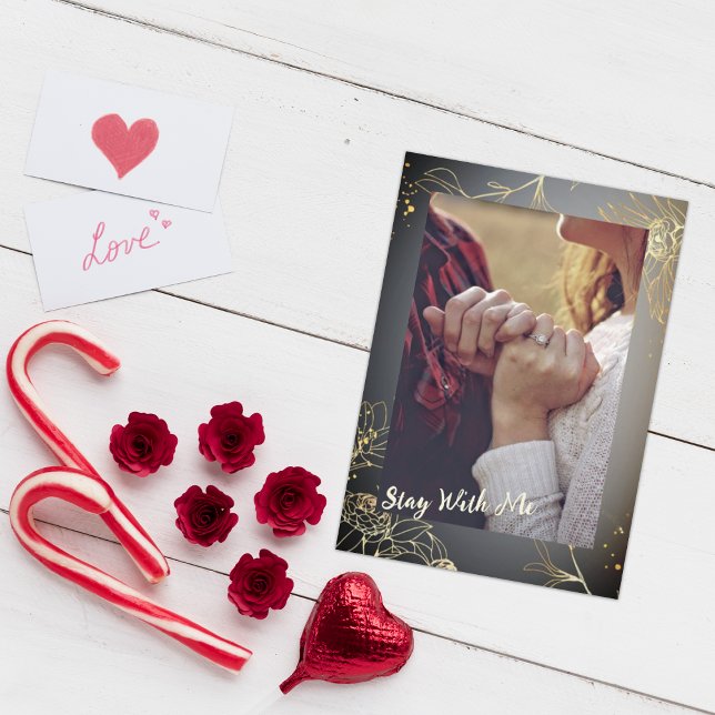 Elegantes goldenes Foto Dankeskarte (Von Creator hochgeladen)