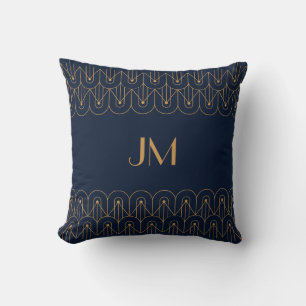 Elegantes goldenes geometrisches Art Deco Design Kissen