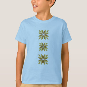 Elegantes Goldenes Geometrisches Blumenmuster T-Sh T-Shirt