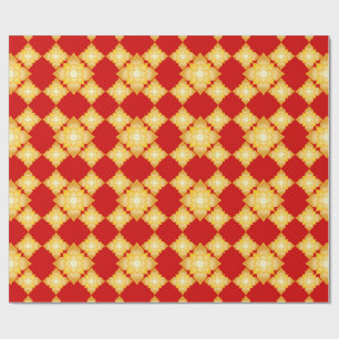 Elegantes goldenes, geometrisches Muster ohne Naht Geschenkpapier
