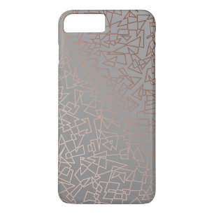 Elegantes, goldenes geometrisches Rose grau Case-Mate iPhone Hülle
