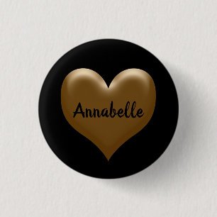 Elegantes Goldenes Herz Button
