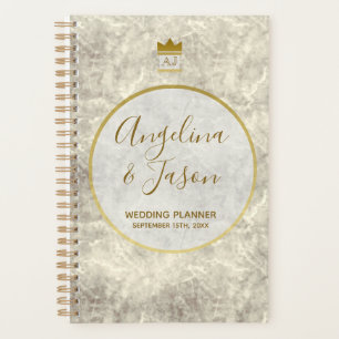Elegantes goldenes Hochzeitsbuch Planer