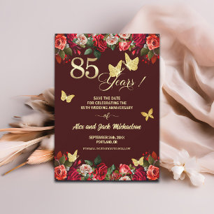 Elegantes goldenes Hochzeitsjubiläum zum 85.  Save The Date