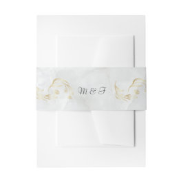 Elegantes goldenes Marmor-Hochzeits-Bauchband Einladungsbanderole