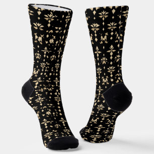 Elegantes goldenes Muster Socken