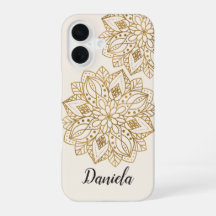 Elegantes goldenes Natur-Mandala-iPhone-Case für s