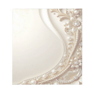 Elegantes goldenes Notizbuch mit Blumendekor Notizblock