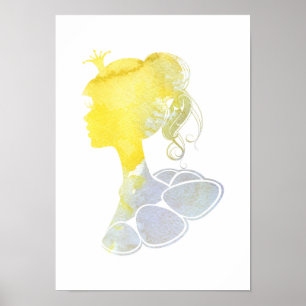 Elegantes Goldenes Prinzessenposter Poster