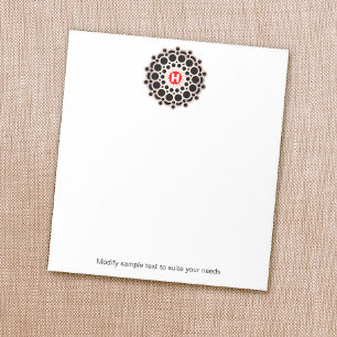 Elegantes goldenes Rosetten-Monogramm personalisie Notizblock