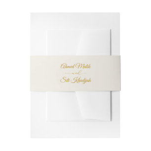Elegantes goldenes Schrift-Hochzeits-Einladungs-Ba Einladungsbanderole