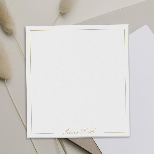 Elegantes goldenes Schriftmonogramm Notizblock (Von Creator hochgeladen)