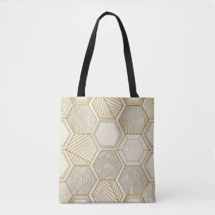 Elegantes goldenes Sechseckmuster - Marmor