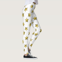 Elegantes goldenes Sternenmuster Leggings