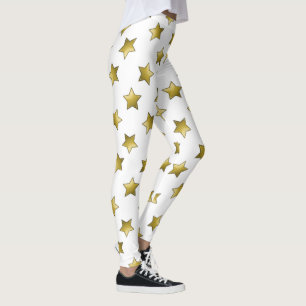 Elegantes goldenes Sternenmuster Leggings