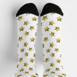 Elegantes goldenes Sternenmuster Socken