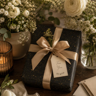 Elegantes goldenes Sternennacht-Wrap-Papier Geschenkpapier