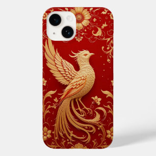 Elegantes goldenes Vogeldesign Case-Mate iPhone 14 Hülle