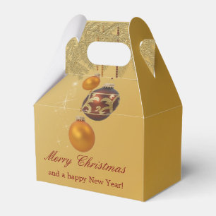 Elegantes Goldenes Weihnachten Geschenkschachtel