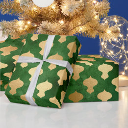 Elegantes goldenes Weihnachtsgeschmack Geschenkpapier