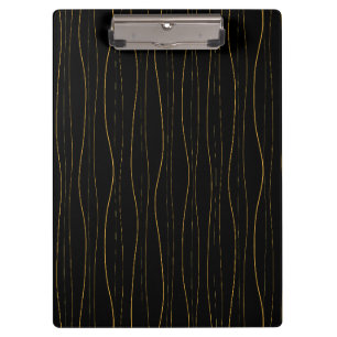 Elegantes Goldenes Wellenlinienmuster Klemmbrett