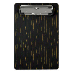 Elegantes Goldenes Wellenlinienmuster Mini Klemmbrett