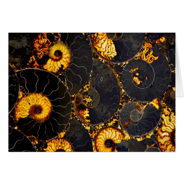 Elegantes, goldfarbenes nautilus Design (Vorderseite (Horizontal))