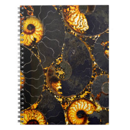 Elegantes, goldfarbenes nautilus Design Notizblock