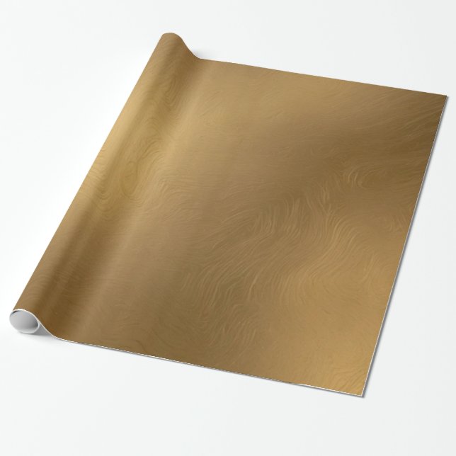Elegantes goldfarbenes Papier Geschenkpapier (Ungerollt)