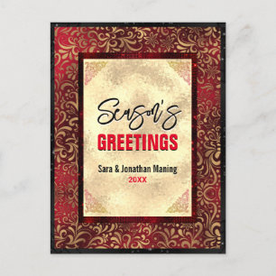 Elegantes goldfarbenes Weihnachtsfest - Neues Jahr Postkarte
