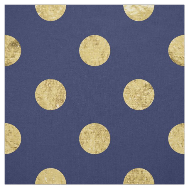 Elegantes Goldfolien-Tupfen-Muster - Gold u. Blau Stoff (Muster)