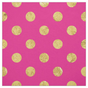 Elegantes Goldfolien-Tupfen-Muster - Gold u. Rosa Stoff