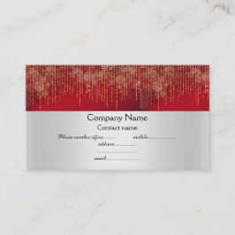 elegantes Goldgeschäft mit rotem Funkeln Visitenkarte