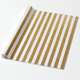 Elegantes goldglattes Streifenpapier Geschenkpapier